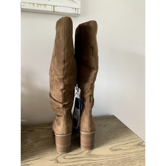 NWT Universal Thread Knee High Brown Faux Suede Heeled Juni Boots Women's Size 8 - Picture 6 of 14
